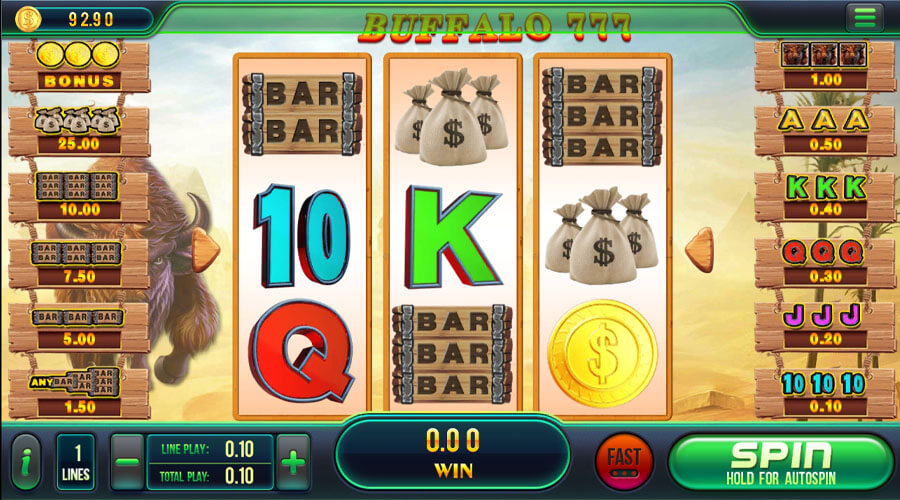 Fire Kirin Bufallo 777 Slots Game